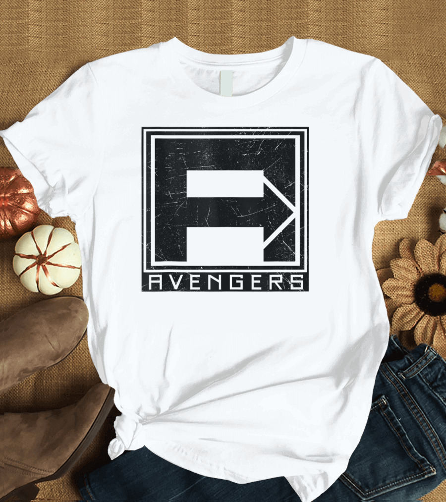 Avengers Iconic Black Textured Block T-Shirt