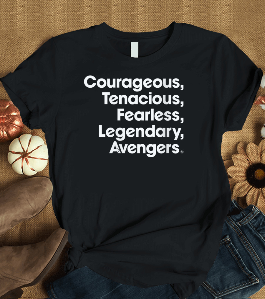 Marvel Avengers Endgame Courageous Tenacious Fearless Legendary T-Shirt