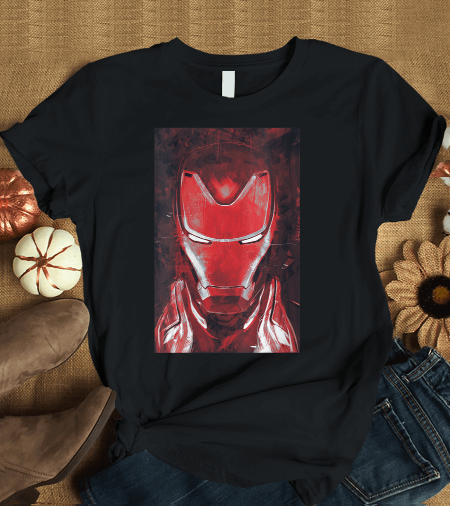 Marvel Avengers Endgame Iron Man Red Mask T-Shirt