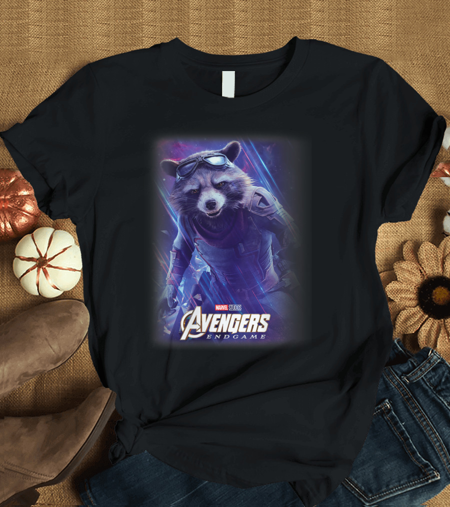 Marvel Studios Avengers Endgame Rocket Raccoon Character T-Shirt