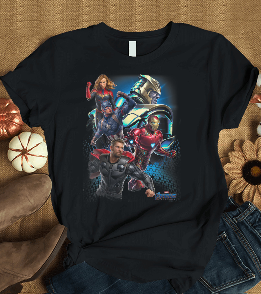 Marvel Avengers Endgame Thor Iron Man Captain America Thanos T-Shirt