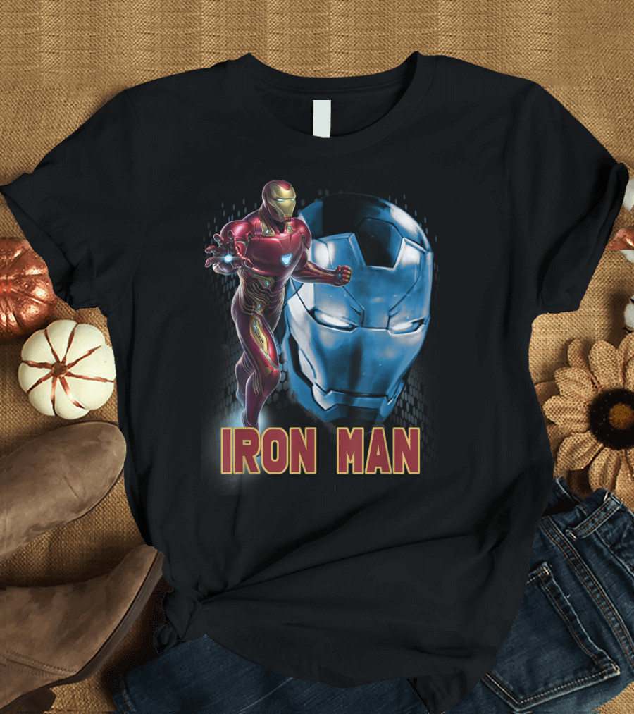 Marvel Avengers Endgame Iron Man Side Profile Heroic Armor Face T-Shirt