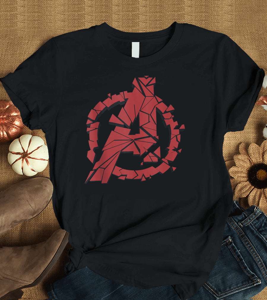 Marvel Avengers Endgame Shattered Red Emblem T-Shirt