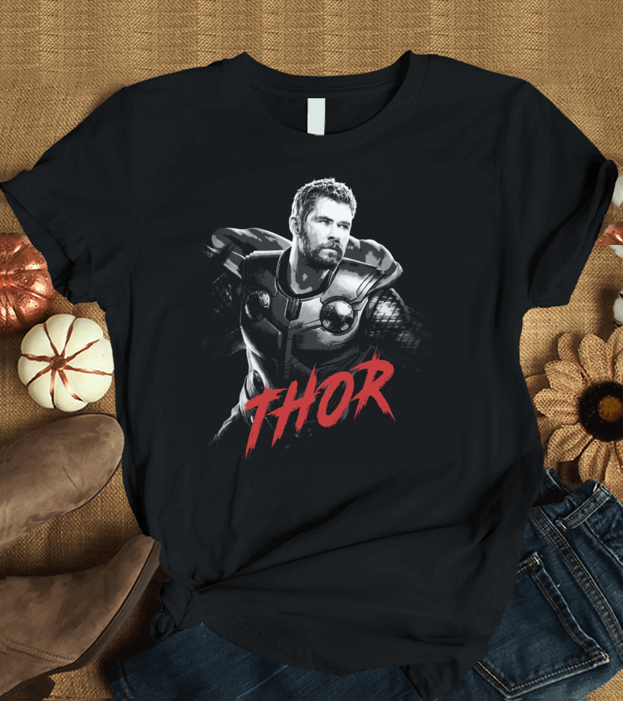Avengers Endgame Thor Bold Tonal Portrait Marvel T-Shirt