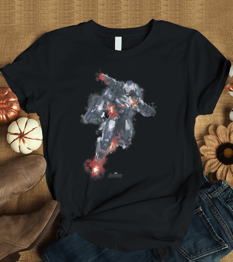 Marvel Avengers Endgame War Machine Paint Splatter T-Shirt