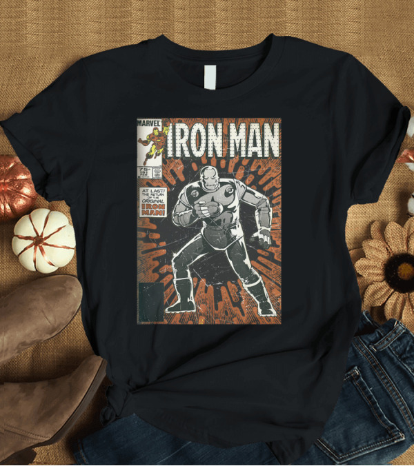 T-Shirt: Marvel Iron Man At Last The Original Old School Comic Cover T-Shirt Marvel Iron Man At Last The Original Old School Comic Cover T-Shirt