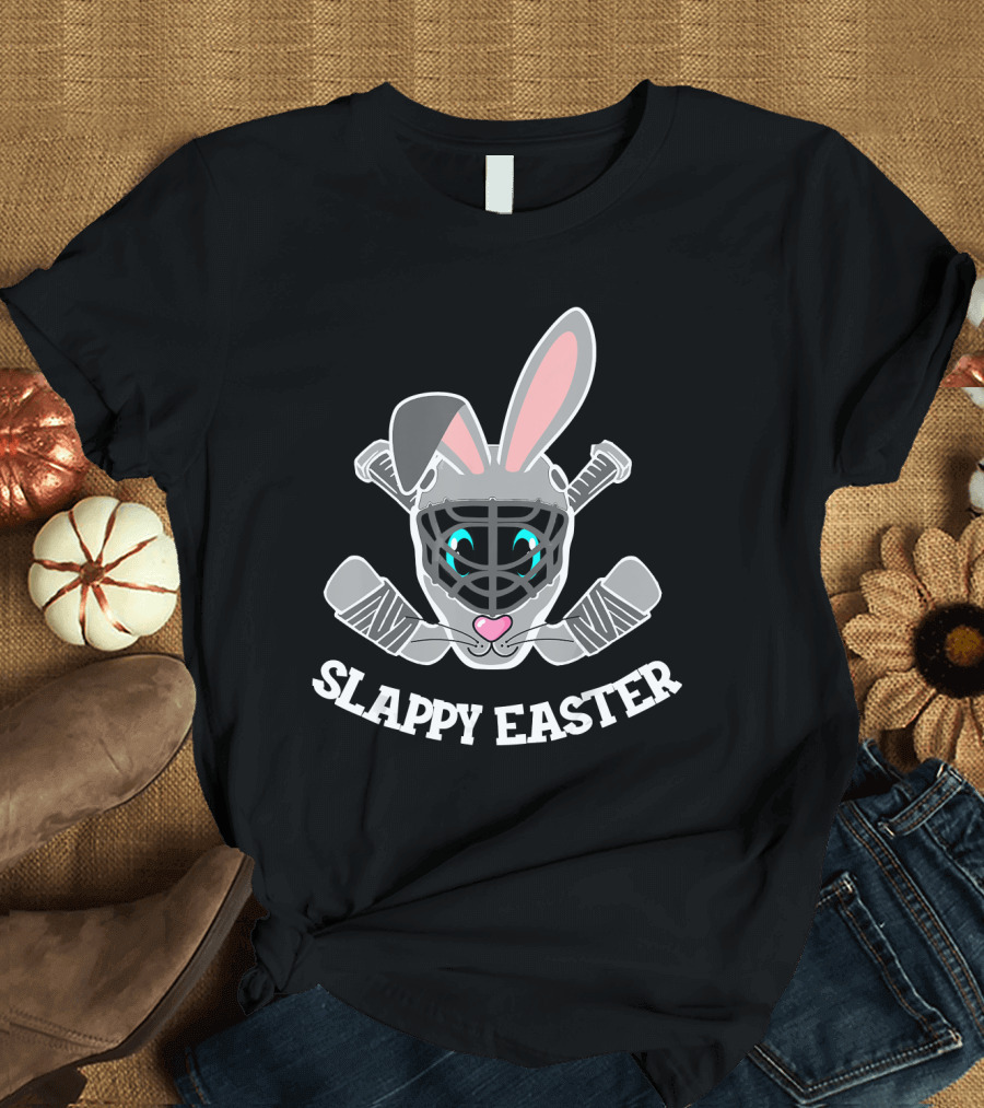 Slappy Easter Bunny Hockey Mask Eggs Hunting Rabbit T-Shirt