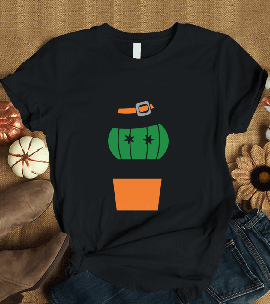 Halloween Cacti Succulent Plant Cactus Witch Hat T-Shirt