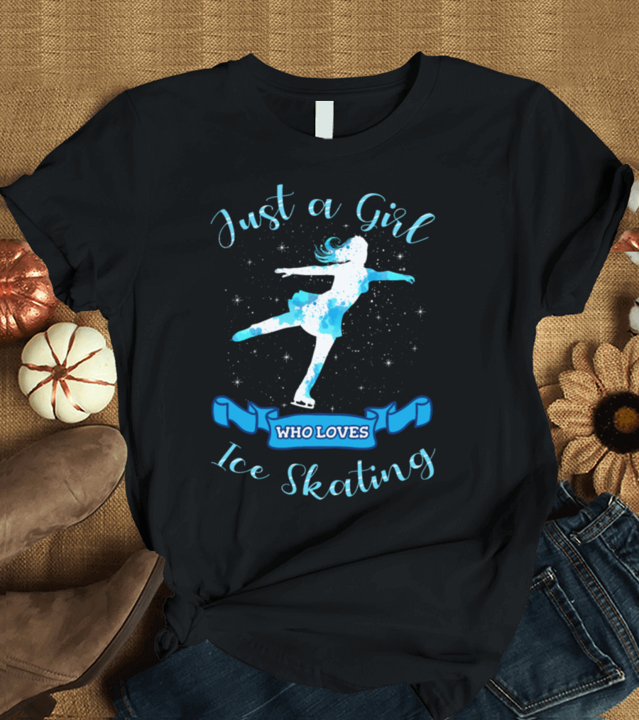 Just a Girl Who Loves Ice Skating Under the Stars T-Shirt