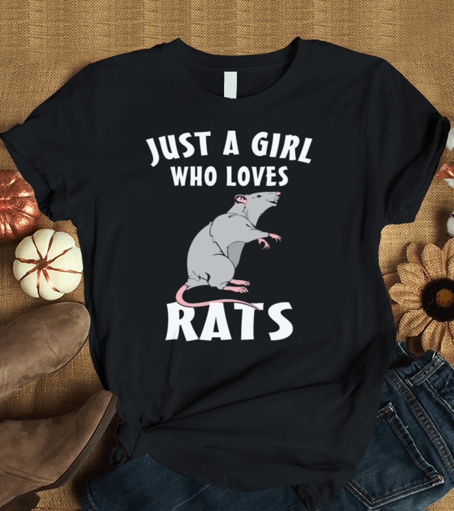 Just A Girl Who Loves Rats Cute Rat T-Shirt