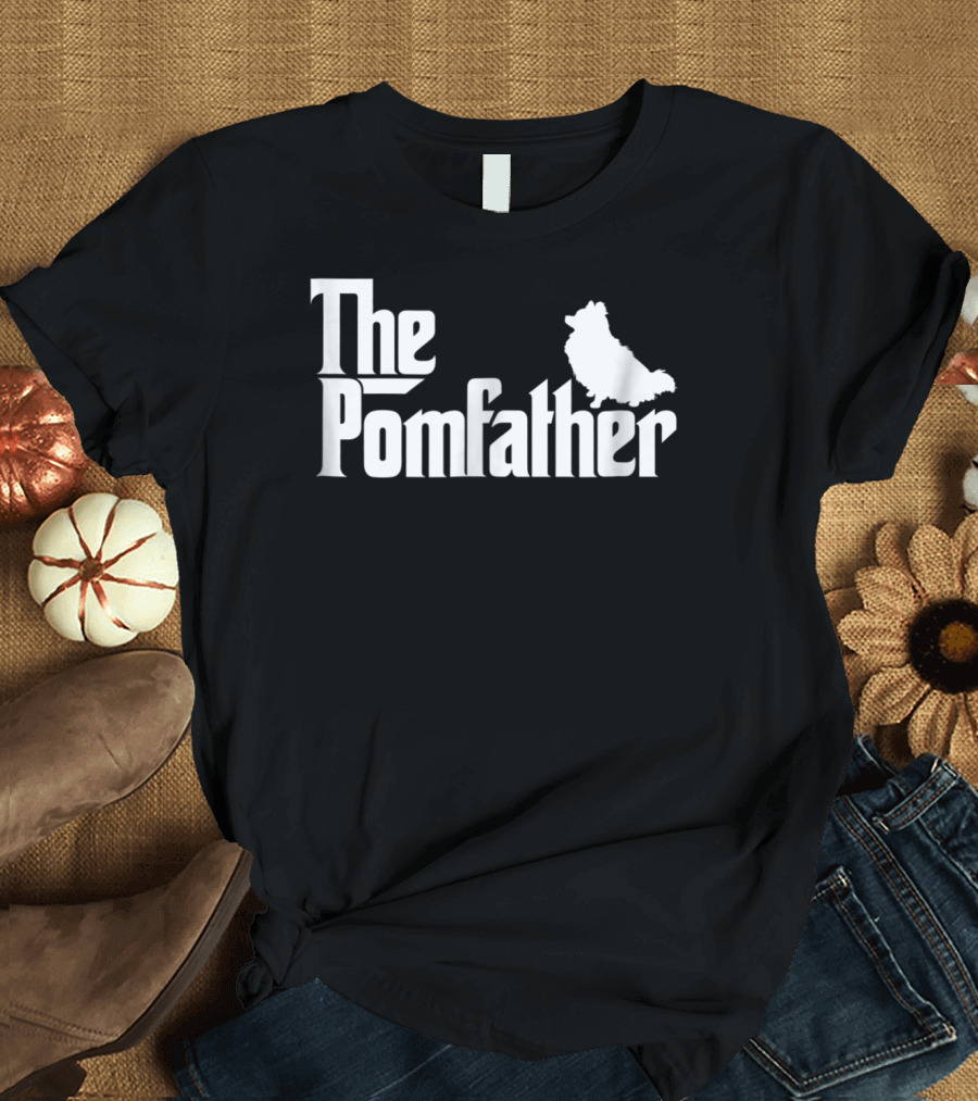 Mens Funny Pomeranian Father The Pomfather Dad T-Shirt