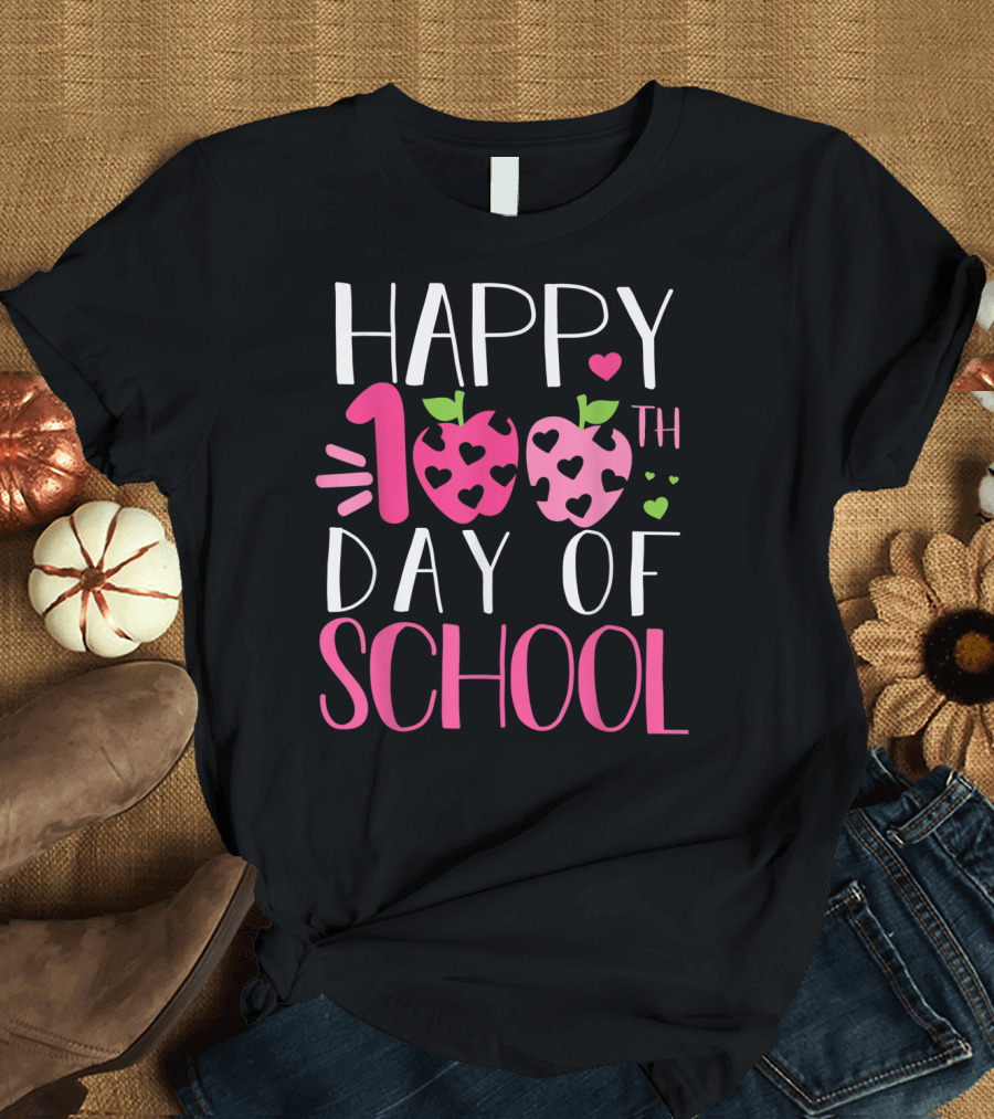 HAPPY 100TH DAY OF SCHOOL KINDERGARTEN TEACHER T-Shirt