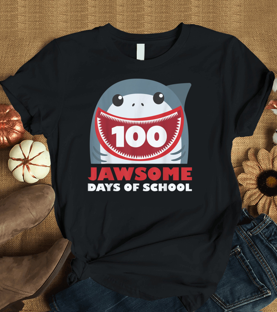 Jawsome 100 Days of School Shark T-Shirt