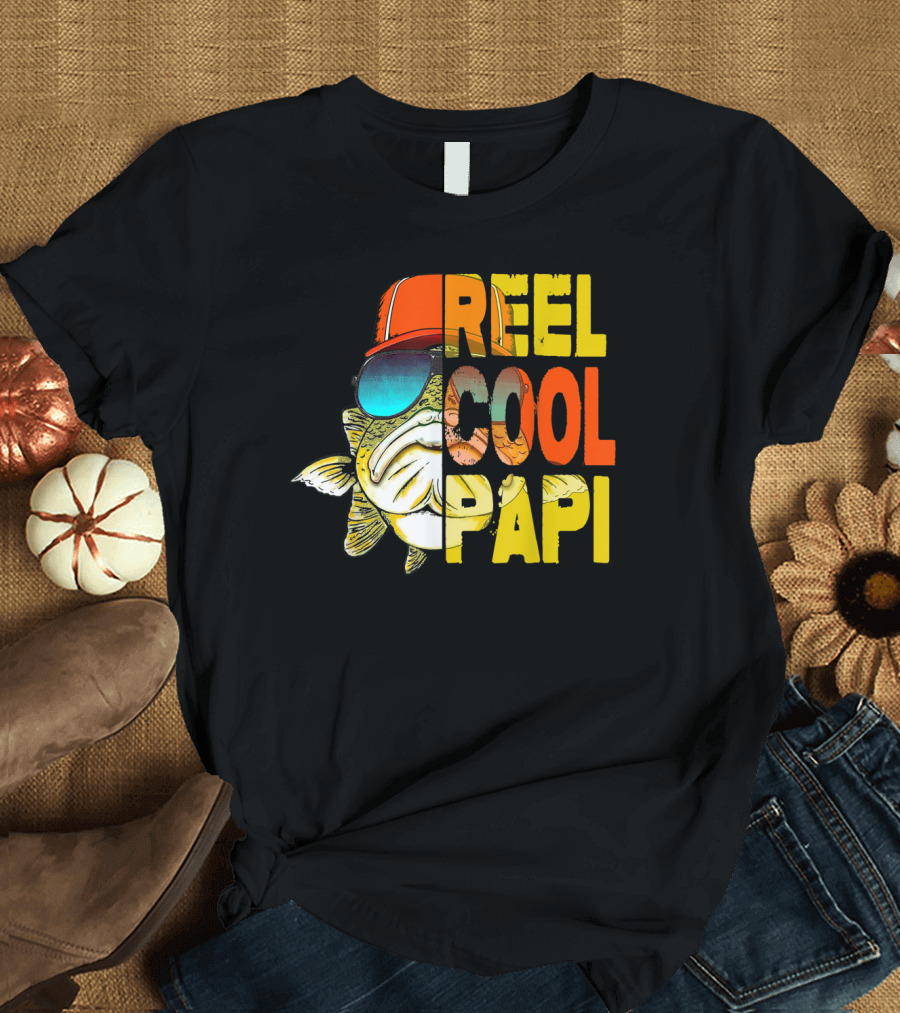 Father's Day Reel Cool Papi Fishing T-Shirt