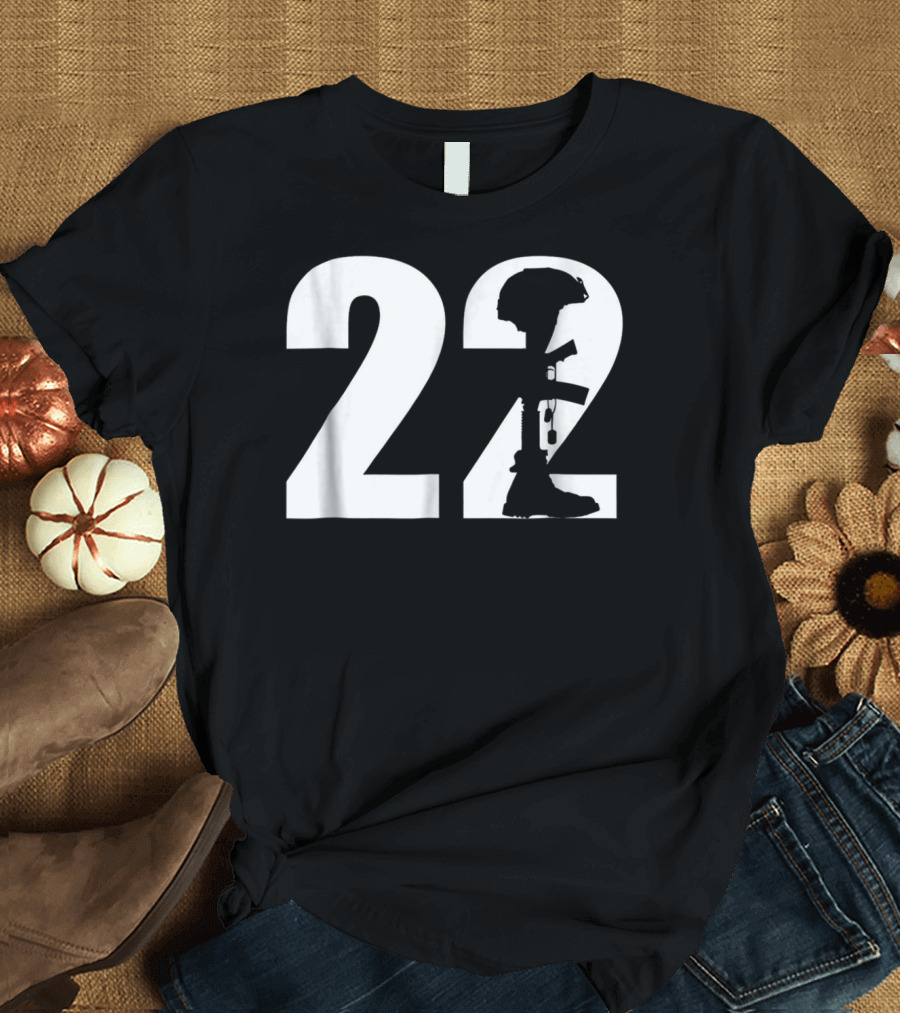 22 Too Many PTSD Awareness Veterans Memorial T-Shirt