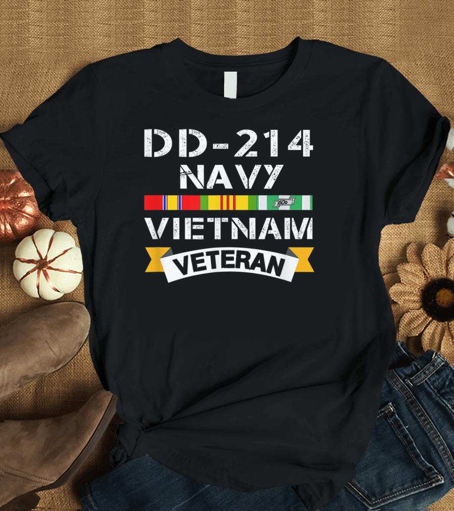 DD-214 Navy Vietnam Veteran Vietnam War Service Recognition T-Shirt