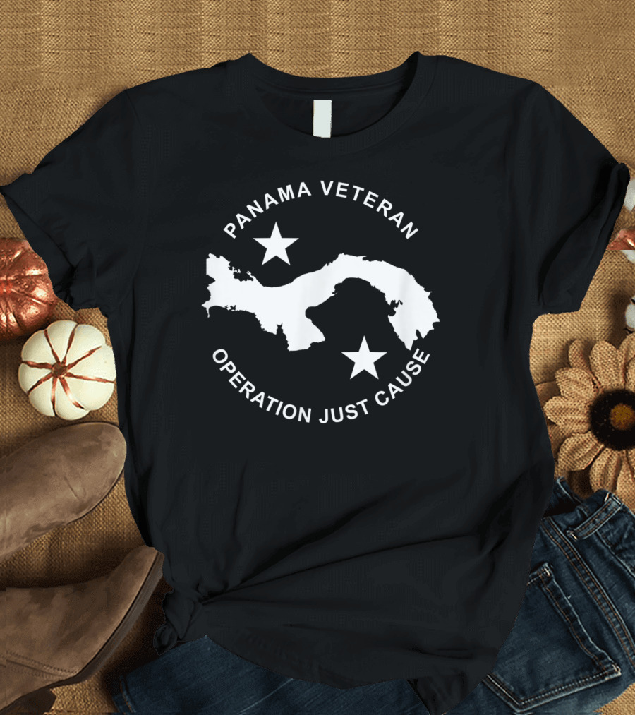 Panama Veteran Operation Just Cause Map Stars T-Shirt