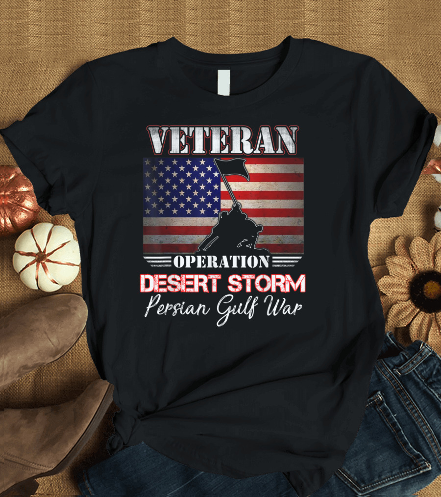 Veteran Operation Desert Storm Persian Gulf War Flag T-Shirt