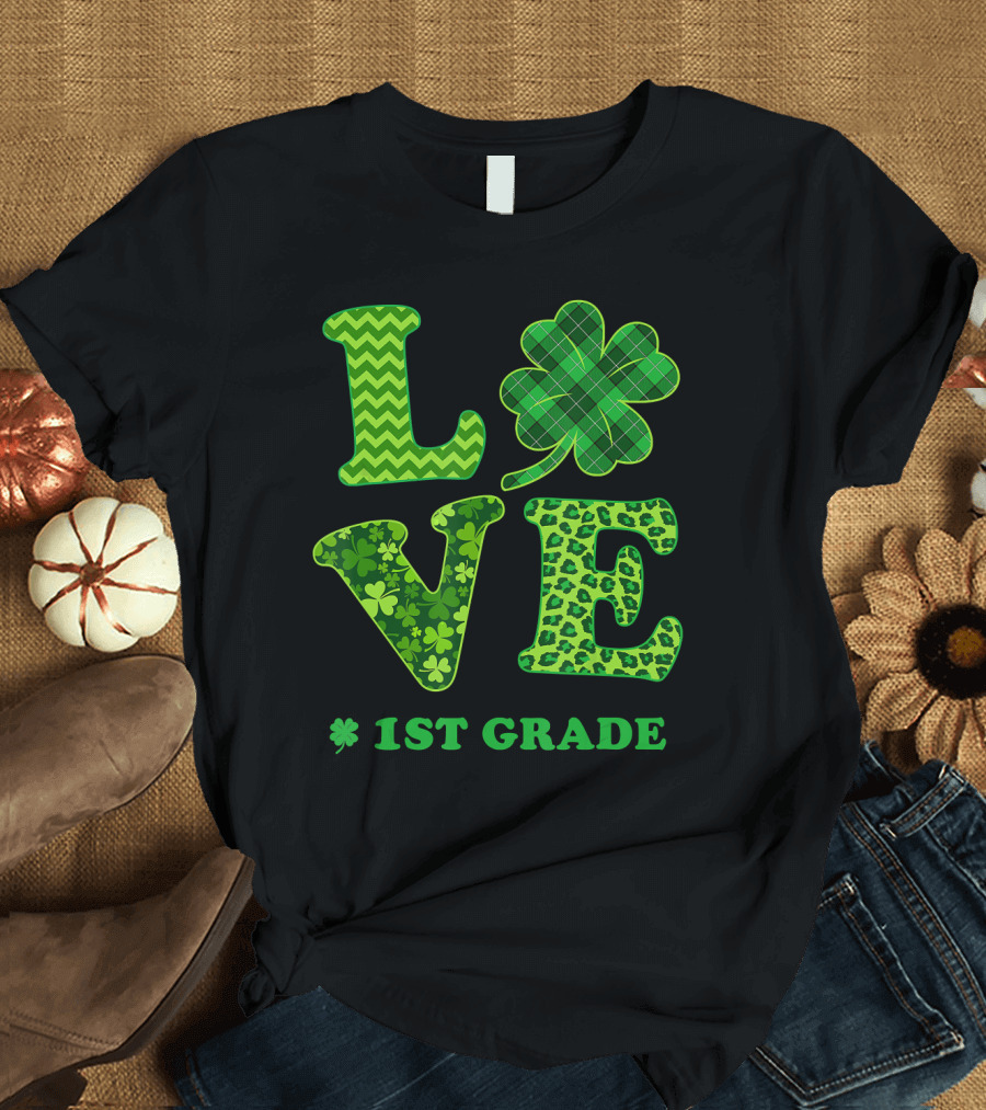 LOVE Shamrock 1st Grade T-Shirt