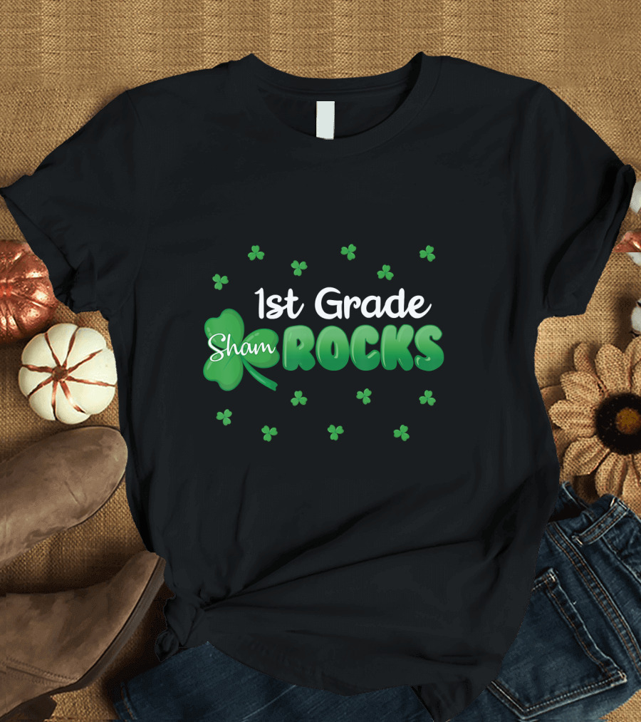 1st Grade Shamrocks Clover T-Shirt