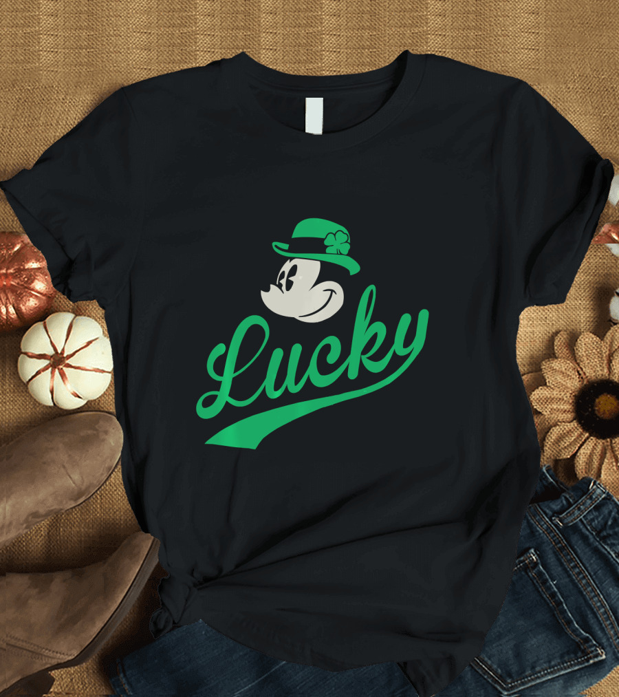Disney Mickey Mouse Lucky Horseshoe St. Patrick's Day T-Shirt