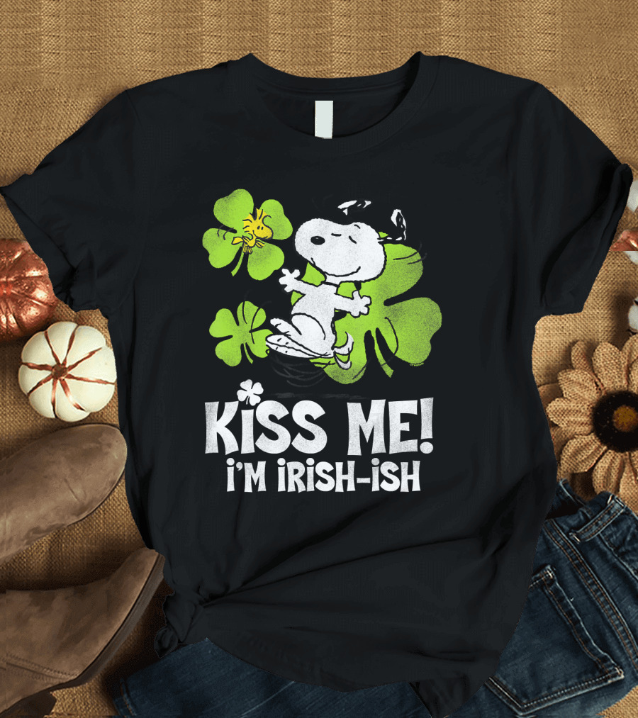 Peanuts Snoopy St. Patrick's Kiss Me I'm Irish-Ish T-Shirt