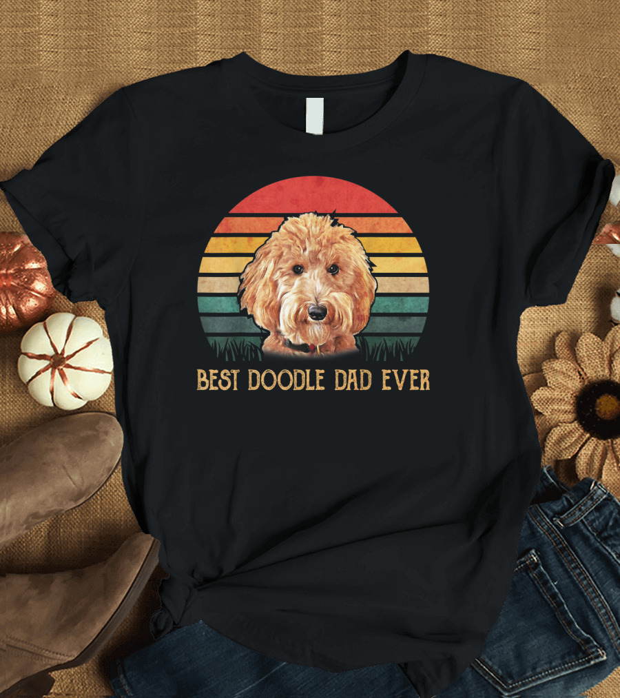 Best Doodle Dad Ever Vintage Style Dog T-Shirt