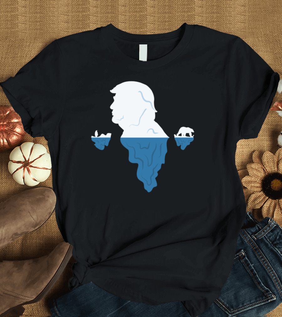 Climate Change Trumpmore Iceberg Polar Bear Penguin T-Shirt