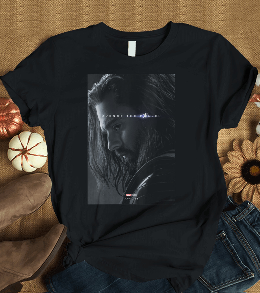 Marvel Avengers Endgame Avenge the Fallen Bucky Barnes April 26 T-Shirt
