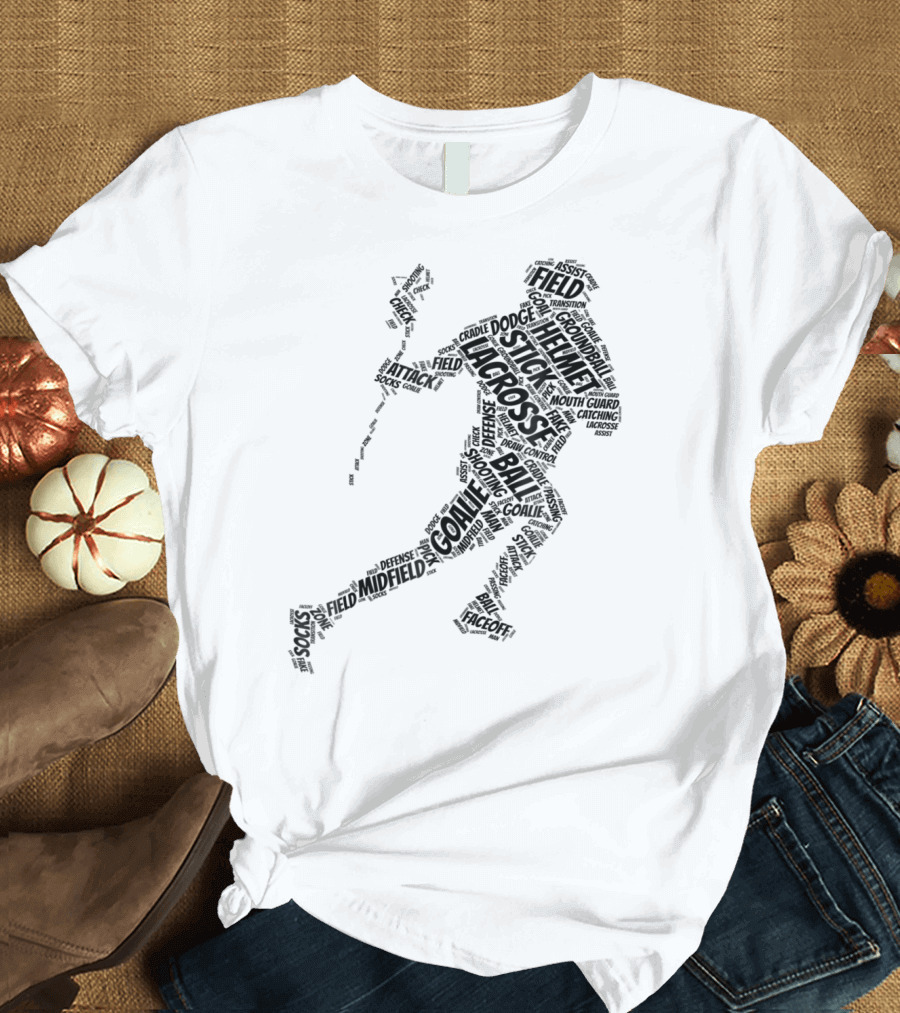 Lacrosse Ball Stick Field Helmet Goalie Defense Attack Midfield Faceoff T-Shirt