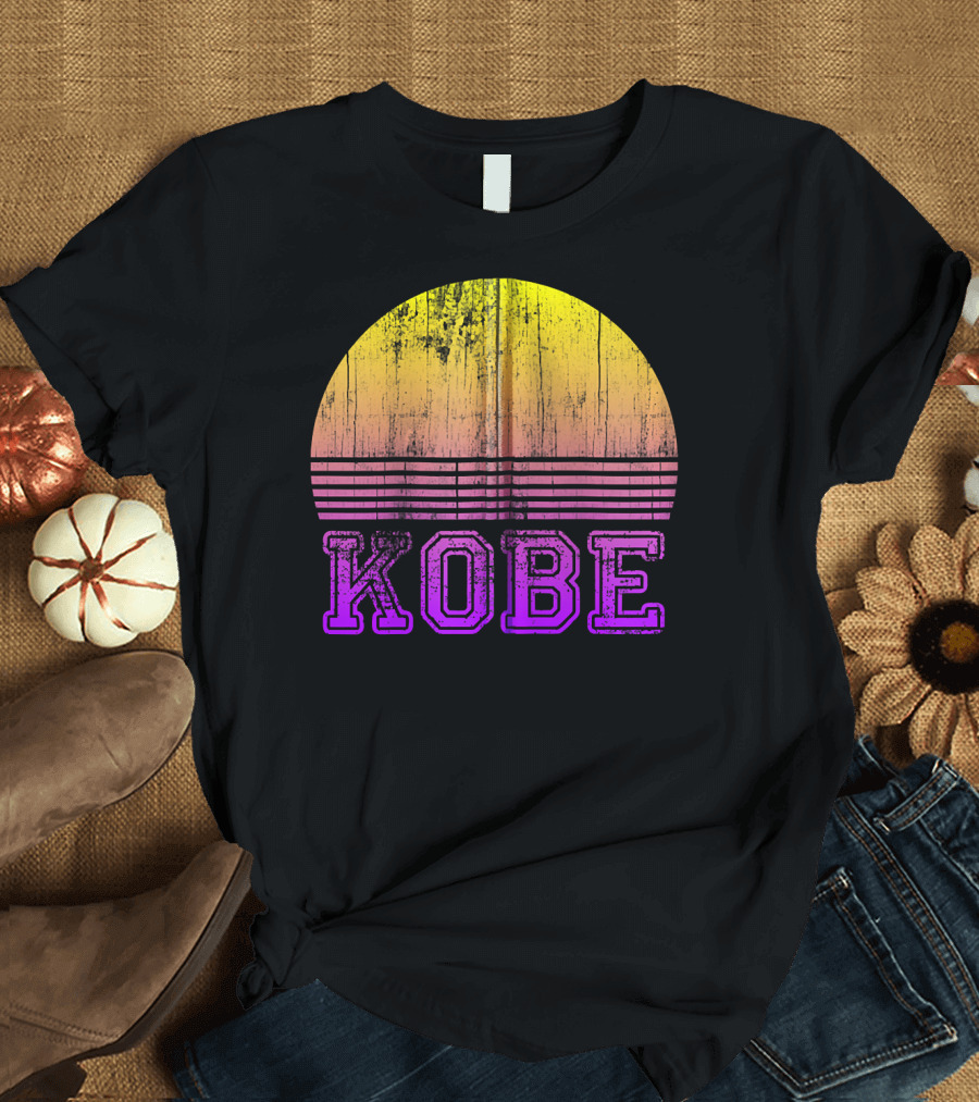 Distressed Sunset Kobe Japan Vacation T-Shirt