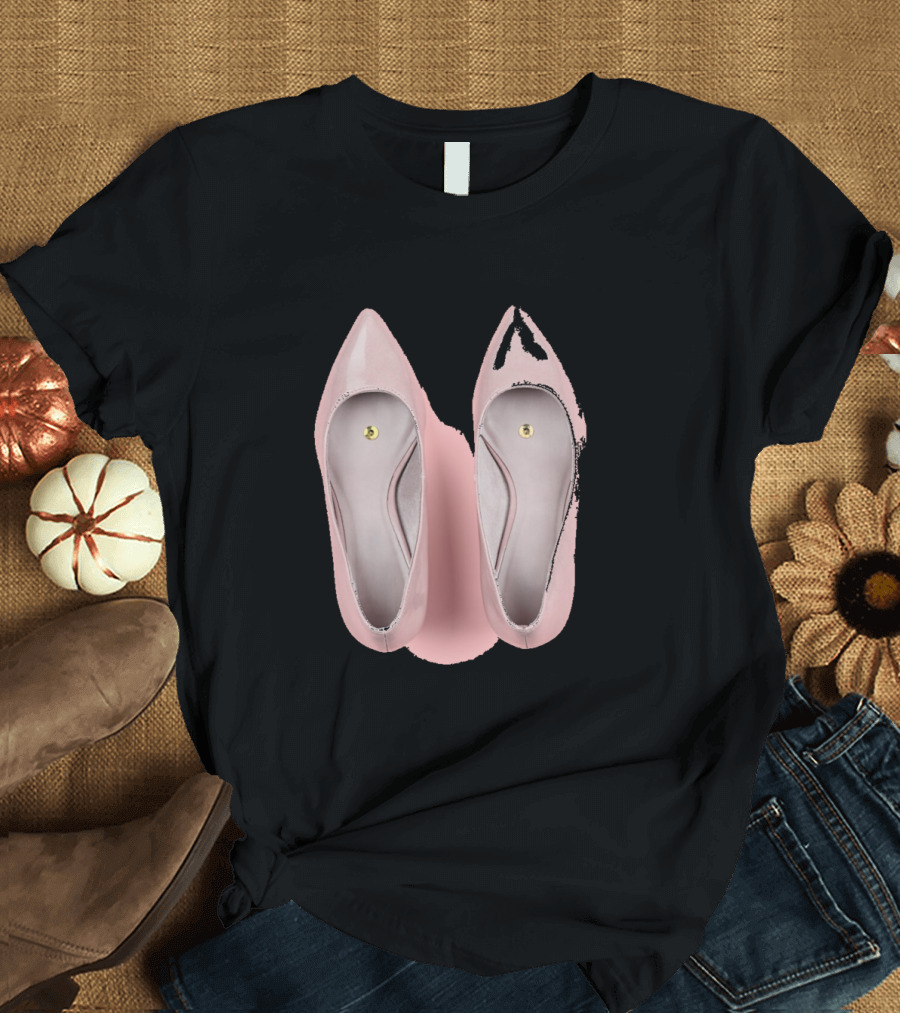 Pair Of Classic Women's Beige Shoes T-Shirt