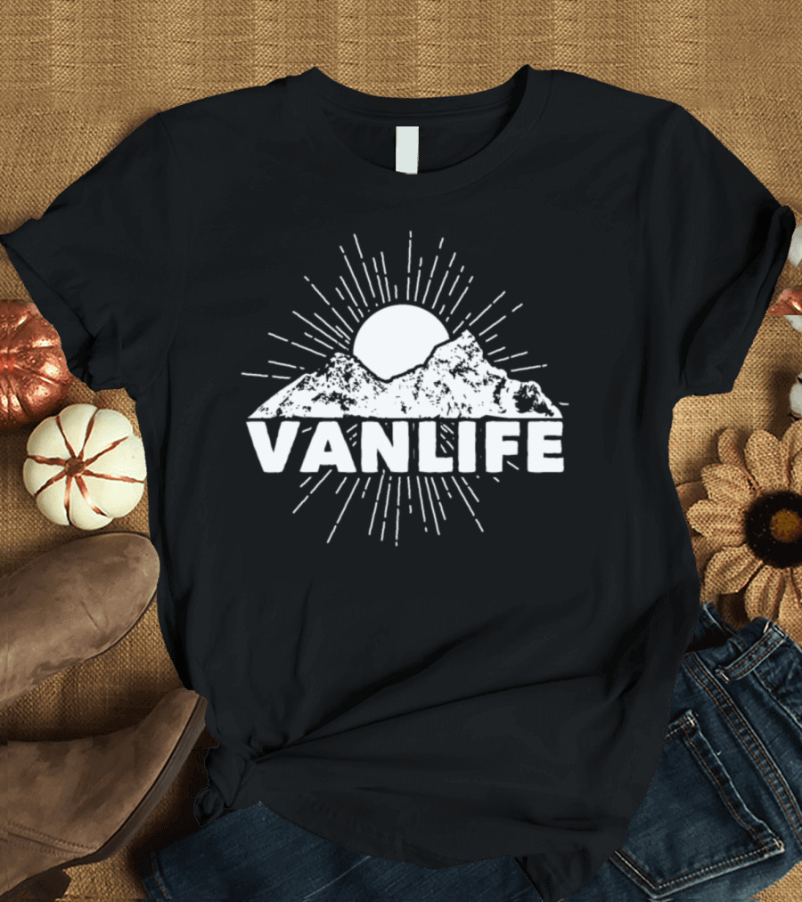 Vanlife Mountain Sunset Adventure T-Shirt