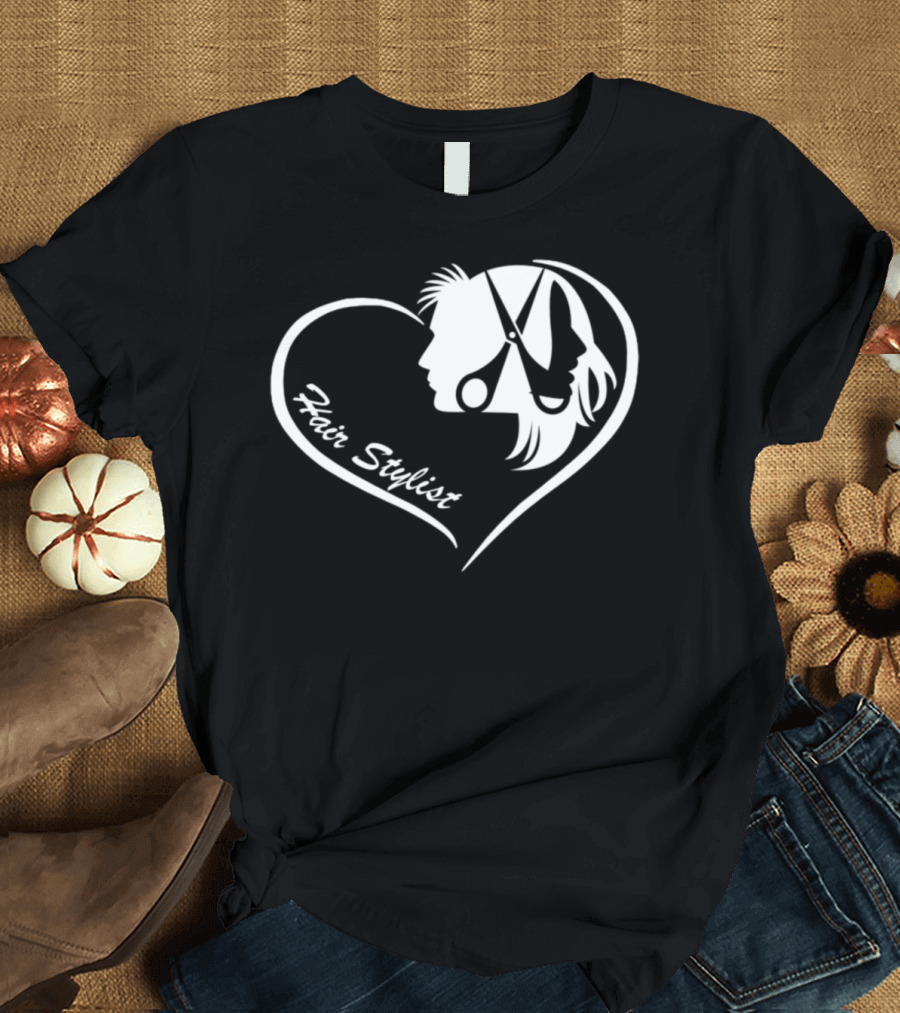 Hair Stylist Heart Scissors T-Shirt