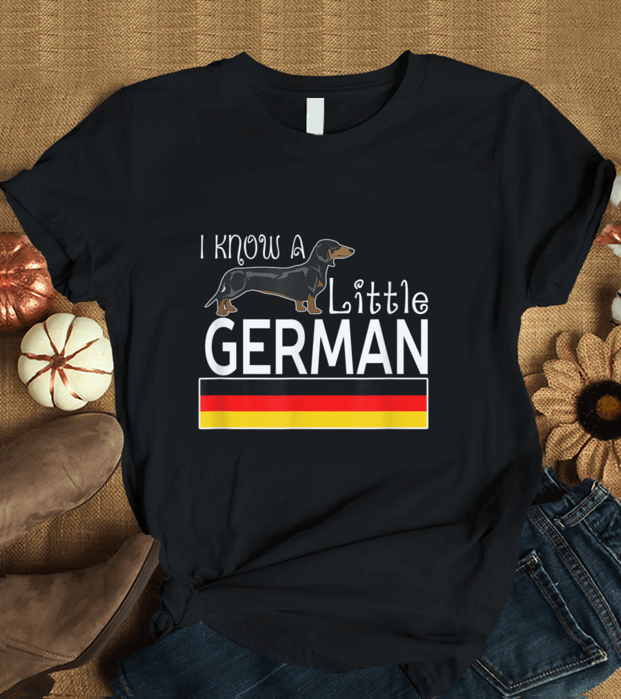 I Know A Little German Dachshund Flag T-Shirt
