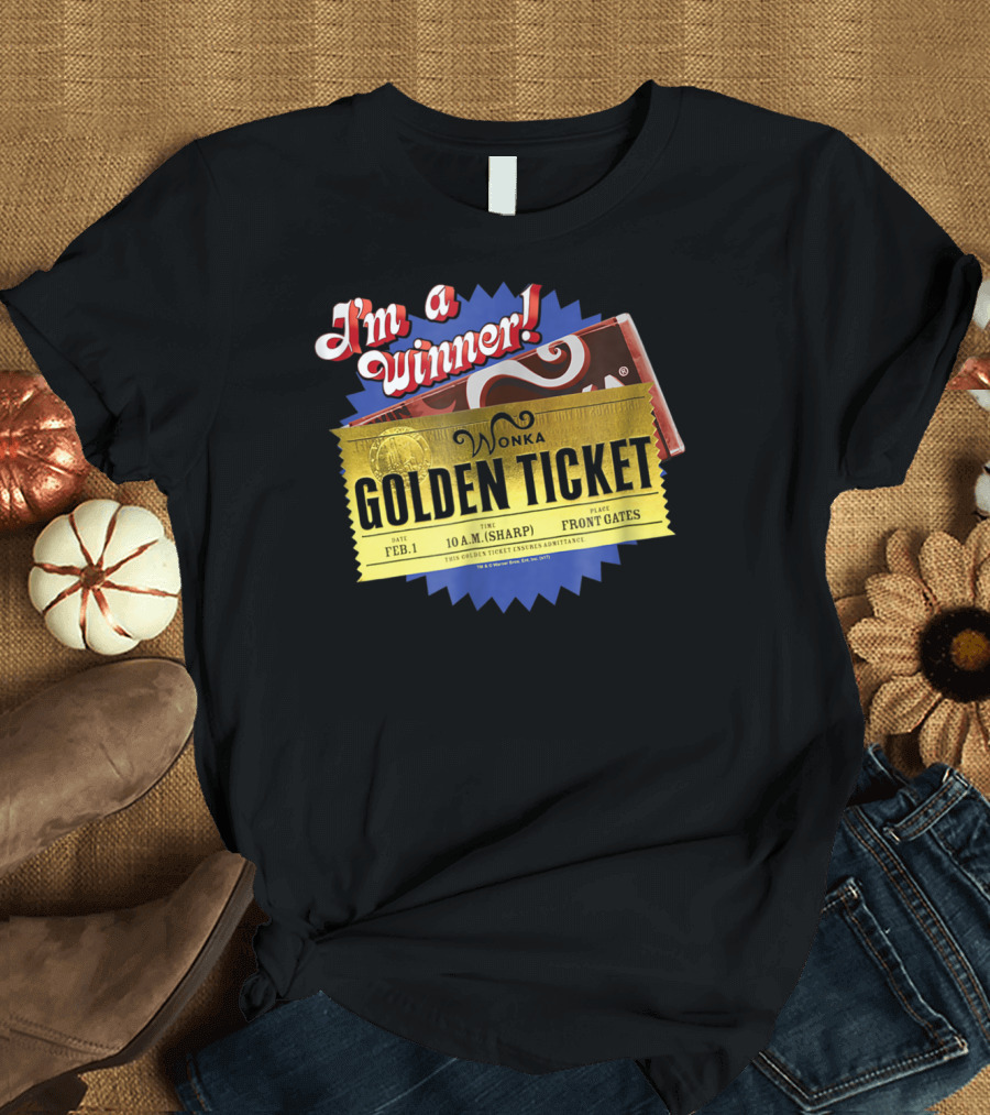 I'm a Winner Wonka Golden Ticket T-Shirt
