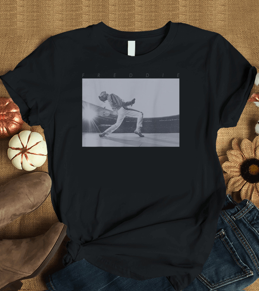 Freddie Mercury Stage Icon Live Performance Photo T-Shirt