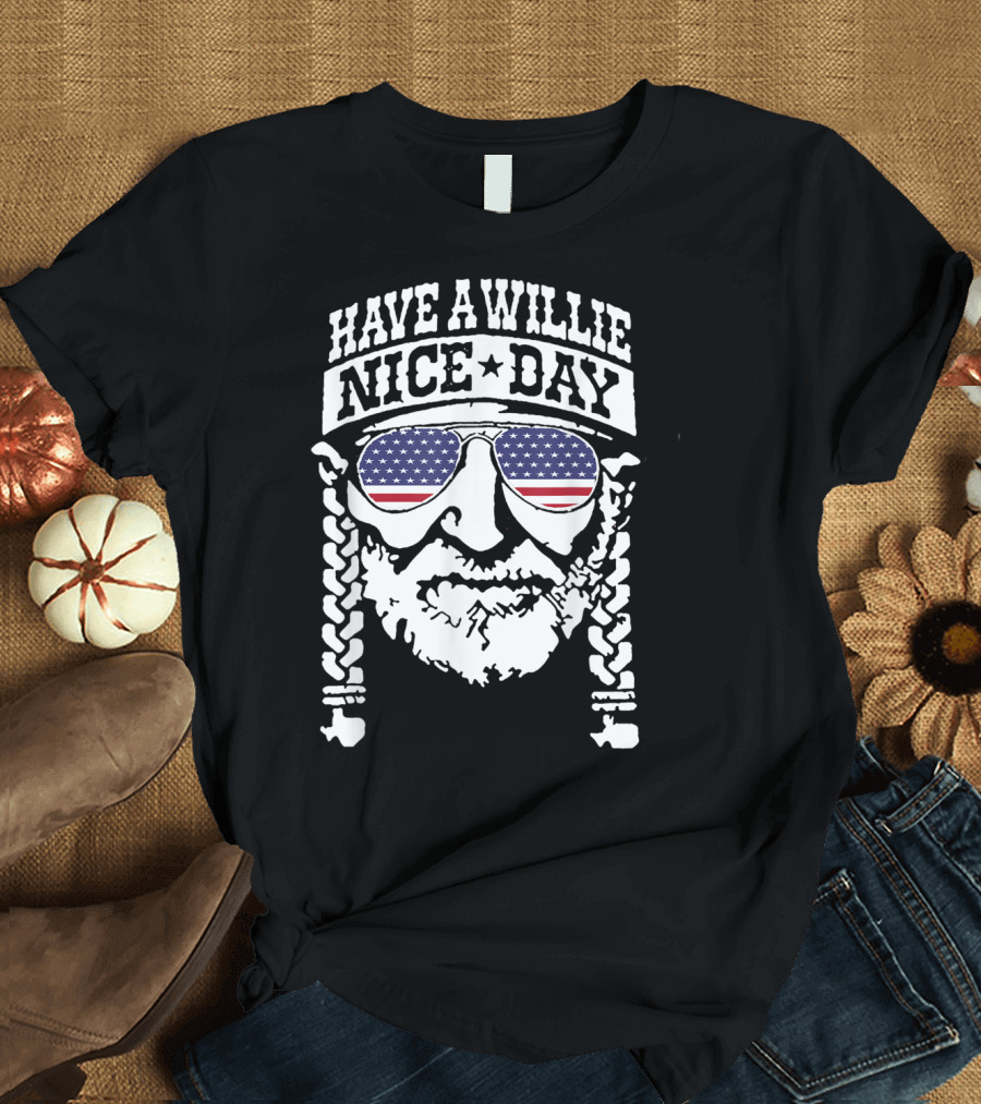 Have A Willie Nice Day USA Sunglasses Vintage Summer T-Shirt