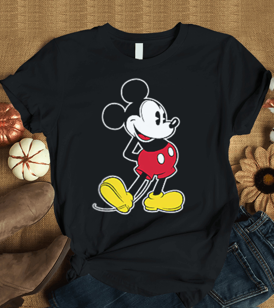 Disney Mickey Mouse Classic Pose Iconic Red Shorts Yellow Shoes T-Shirt