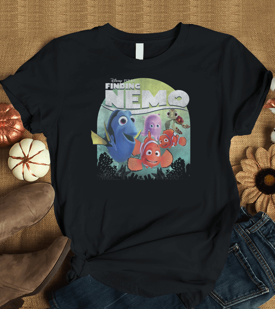 Finding Nemo Disney Pixar Character Ensemble Group Ocean Adventure T-Shirt