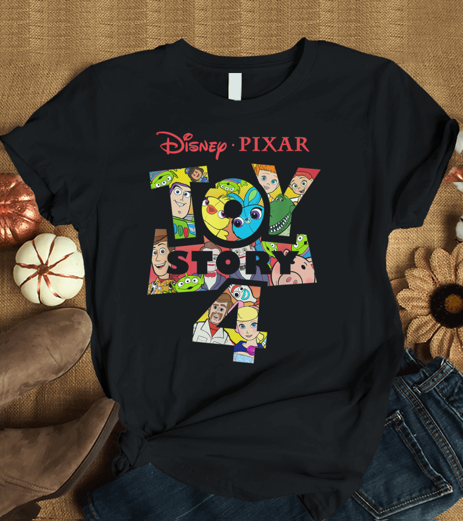 Disney Pixar Toy Story 4 Characters Collage T-Shirt