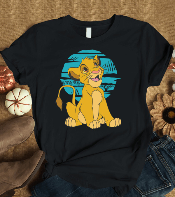 T-Shirt: Disney The Lion King Young Simba African Savanna Scene T-Shirt Disney The Lion King Young Simba African Savanna Scene T-Shirt