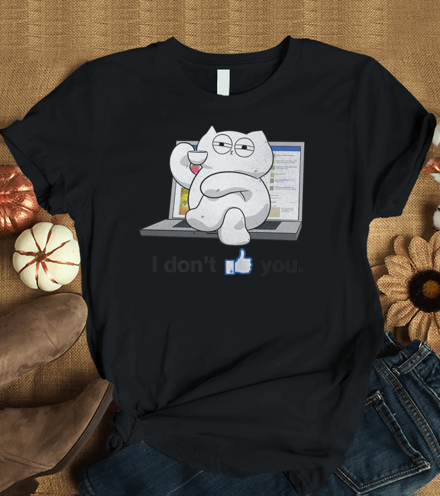 I Don't Like Thumbs Down Internet Kitty Humor T-Shirt
