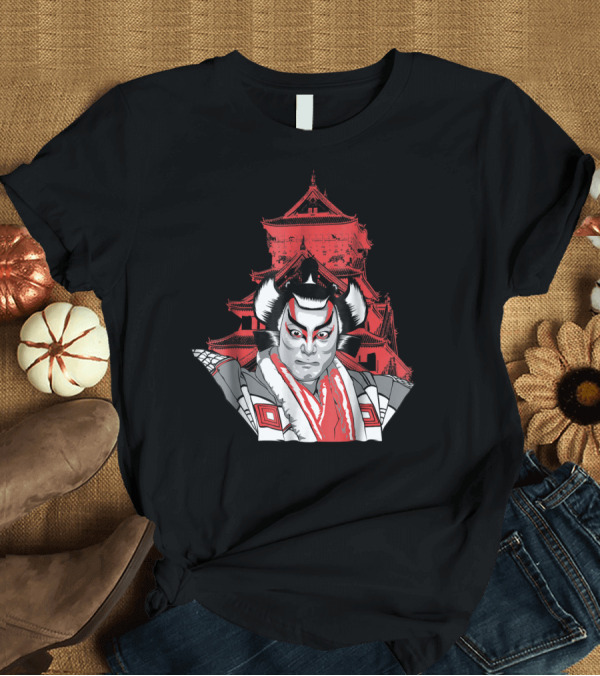 T-Shirt: Japanese Kabuki Actor with Red Castle Backdrop in Tokyo Japan T-Shirt Japanese Kabuki Actor with Red Castle Backdrop in Tokyo Japan T-Shirt
