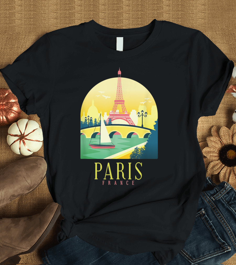 Paris France Eiffel Tower Scenic Tourist T-Shirt