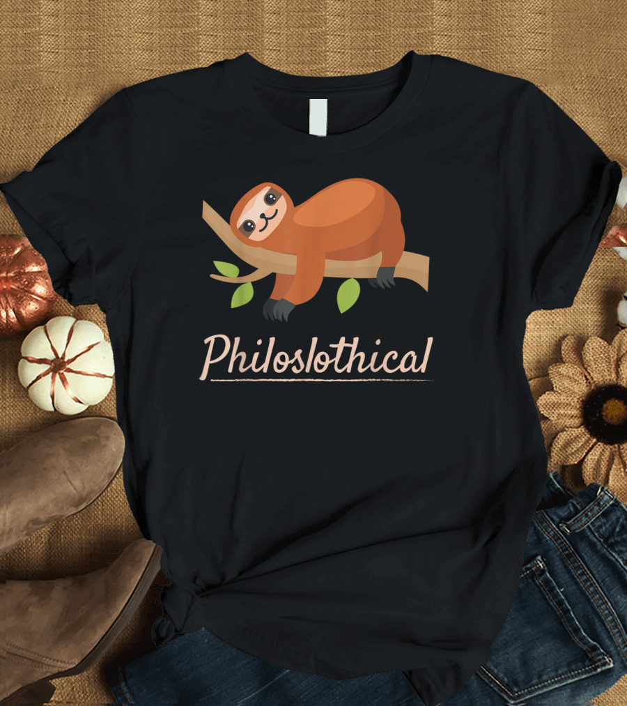 Philoslothical Sloth Pun Animal Humor T-Shirt
