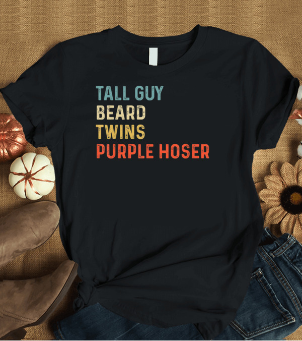 T-Shirt: Dude Perfect Tall Guy Beard Twins Purple Hoser T-Shirt Dude Perfect Tall Guy Beard Twins Purple Hoser T-Shirt