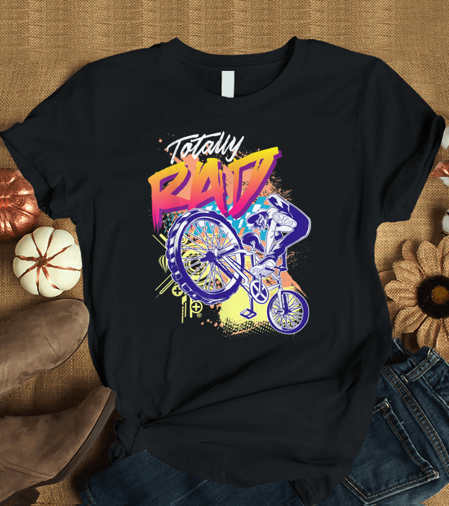 Totally Rad BMX Bike Stunt 80s T-Shirt