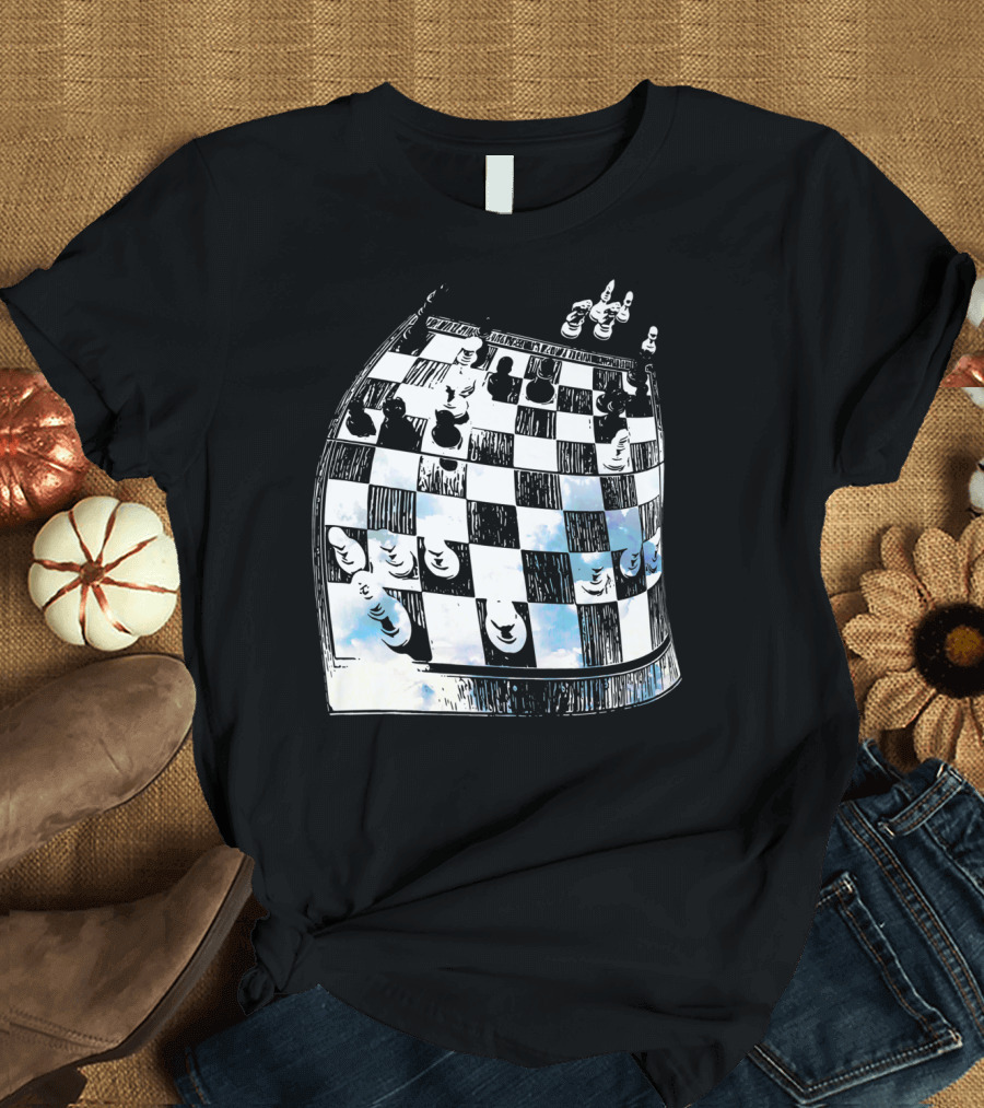 Uniquely Sweet Melting Chessboard Optical Illusion T-Shirt