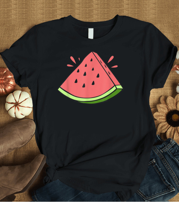 T-Shirt: Watermelon Slice with Juice Droplets T-Shirt Watermelon Slice with Juice Droplets T-Shirt